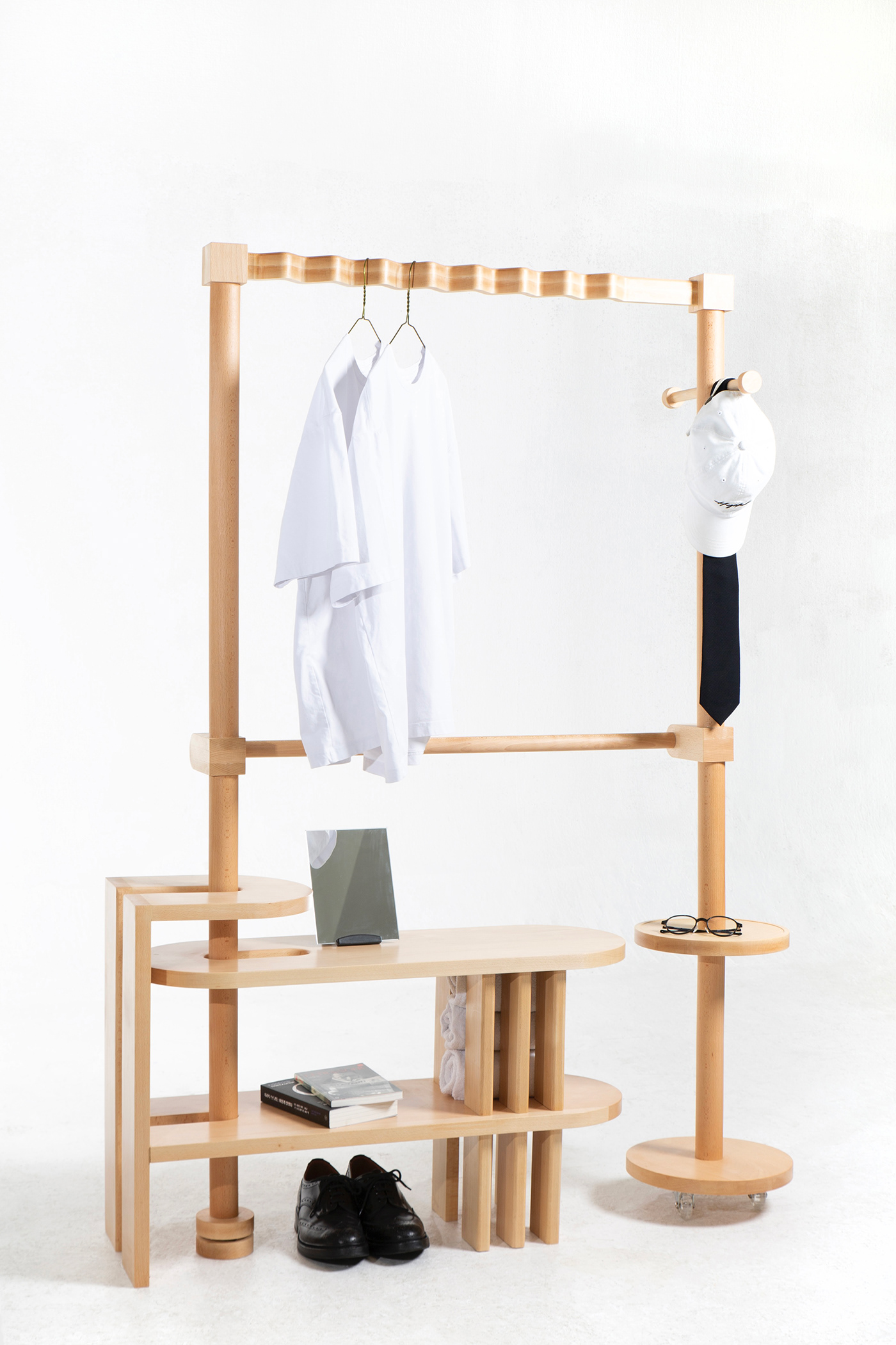 Gwangho Lee，돌 janchi，Zig，Multifunctional clothes rack，product design，Usability design，