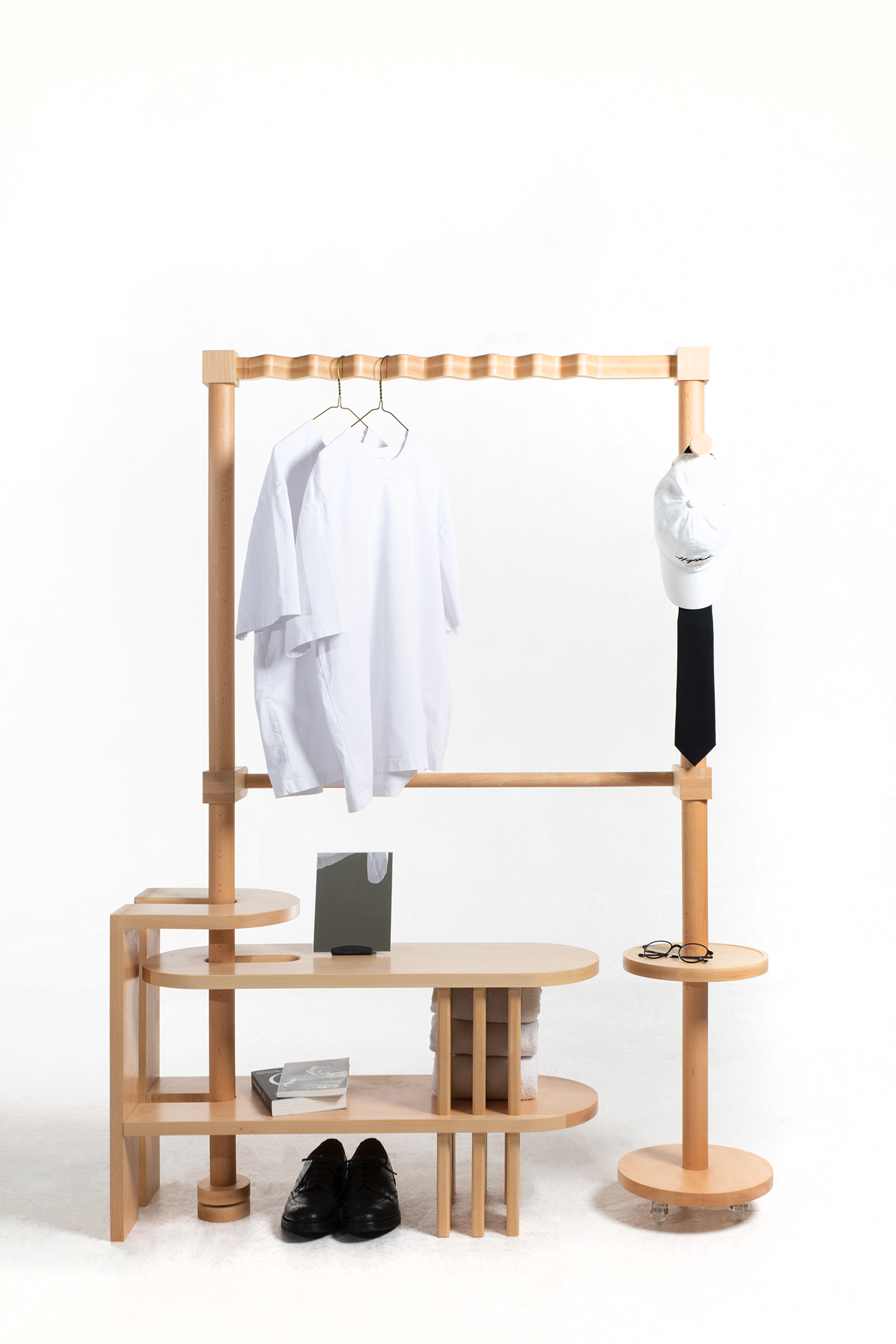 Gwangho Lee，돌 janchi，Zig，Multifunctional clothes rack，product design，Usability design，