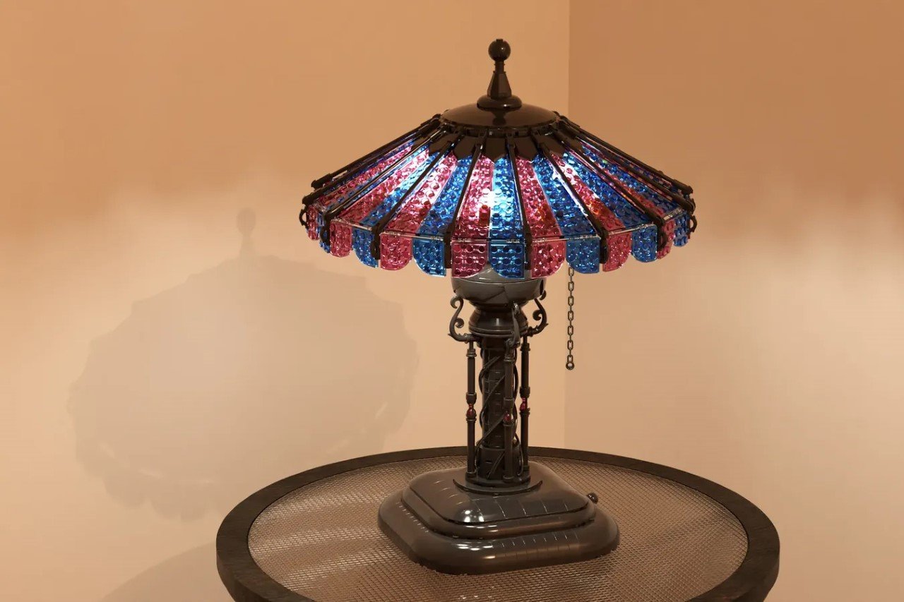 LED light，product design，Antique lamp，Tiffany style，Colored glass lamp，New Art Style，