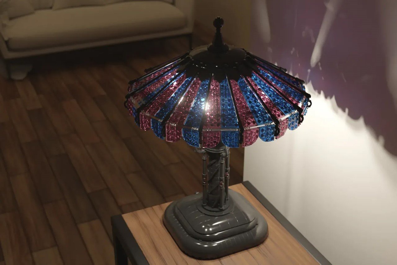 LED light，product design，Antique lamp，Tiffany style，Colored glass lamp，New Art Style，