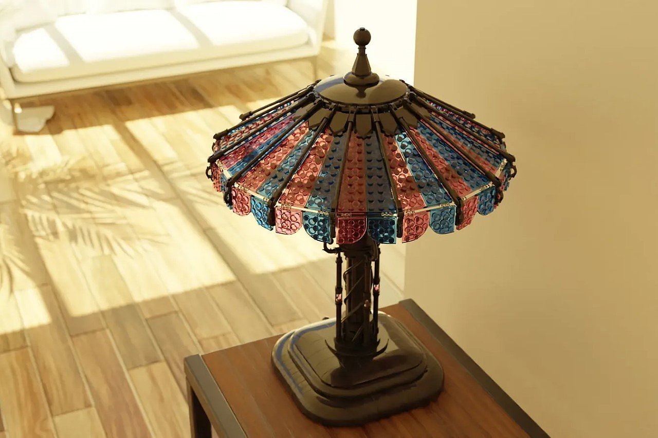 LED light，product design，Antique lamp，Tiffany style，Colored glass lamp，New Art Style，