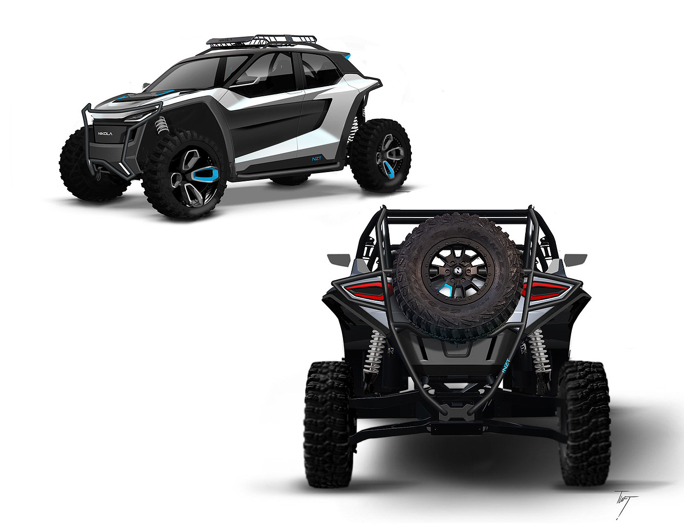 Erik Tuft，NZT，conceptual design，Automobile design，Streamlined design，Off-road vehicle，