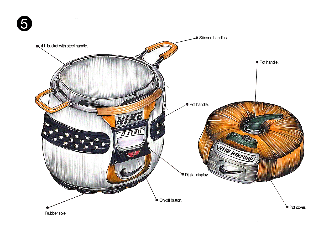 气泵，耐克，工业设计，产品设计，设计，电饭煲，