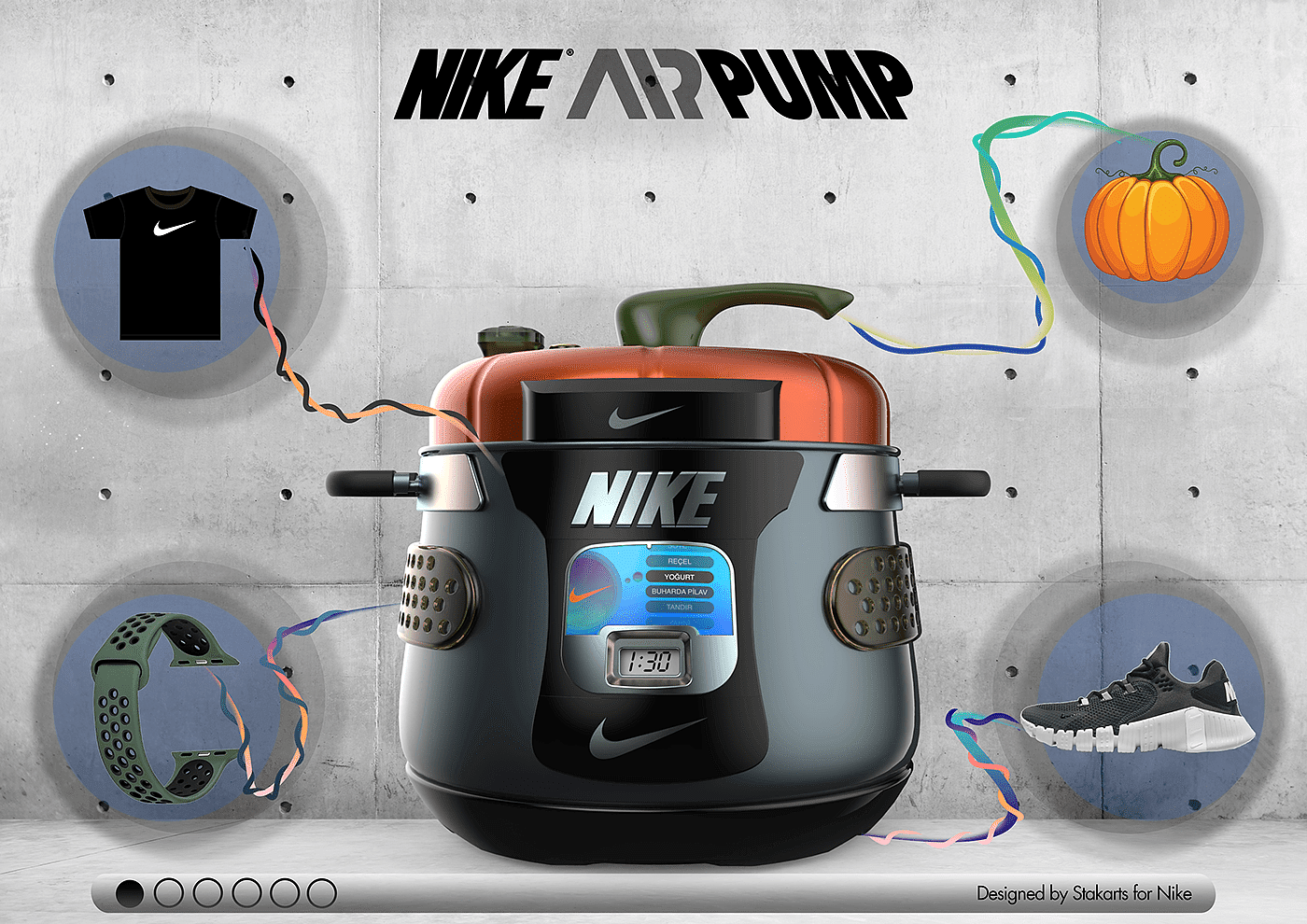 Air pump，Nike，industrial design，product design，Design，rice cooker，