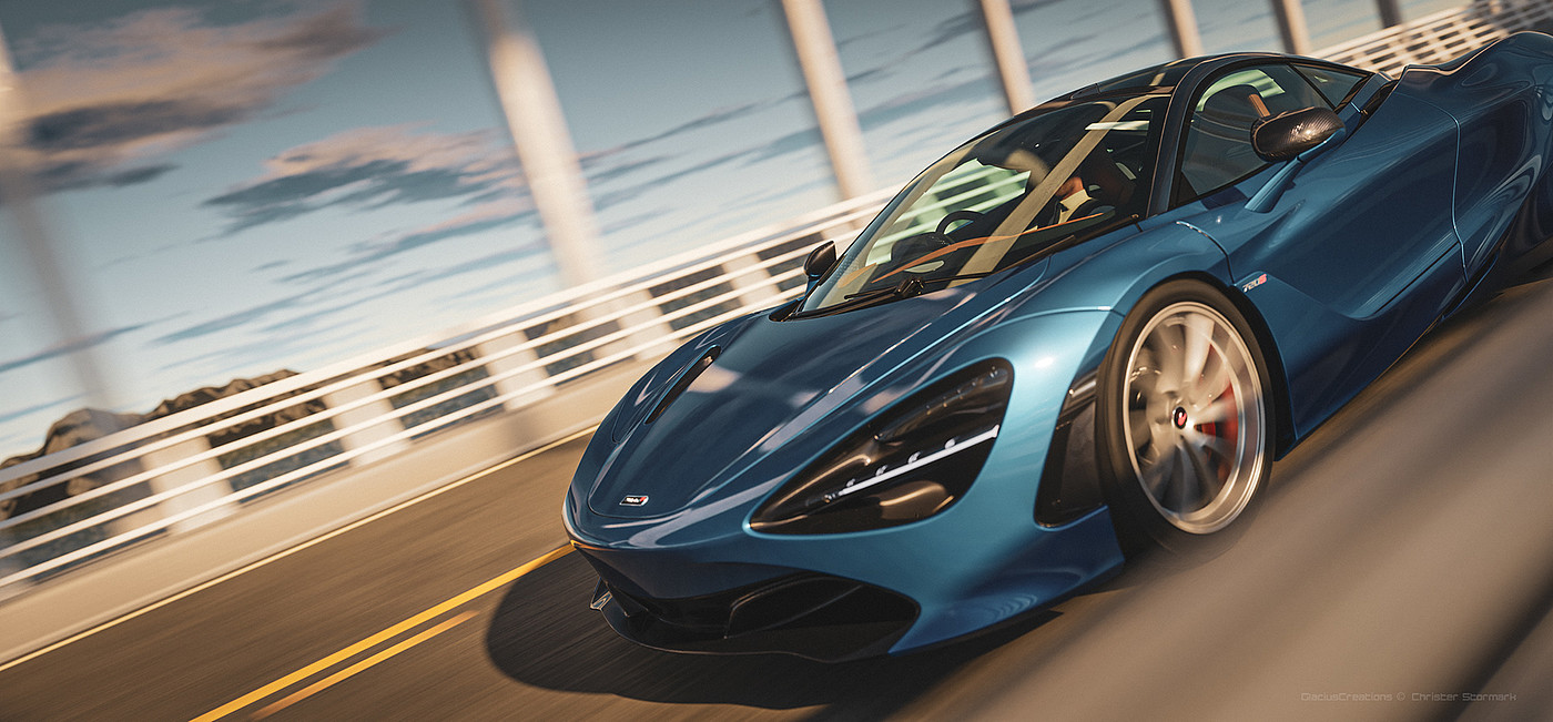 McLaren 720s，Christer Stormark，CGI scenario，Automobile design，Render，