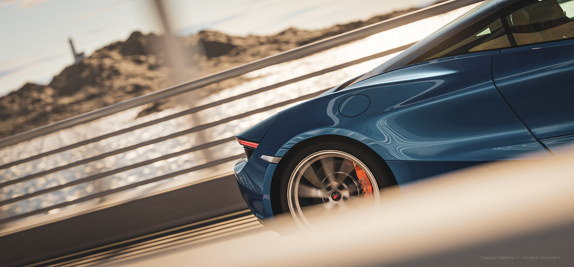 McLaren 720s，Christer Stormark，CGI scenario，Automobile design，Render，