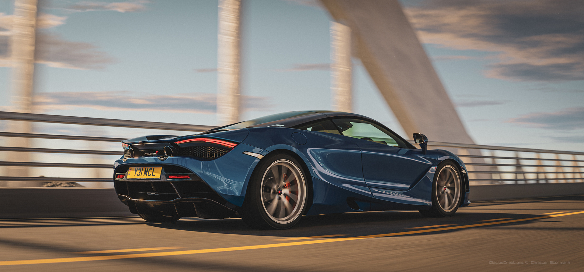 McLaren 720s，Christer Stormark，CGI scenario，Automobile design，Render，