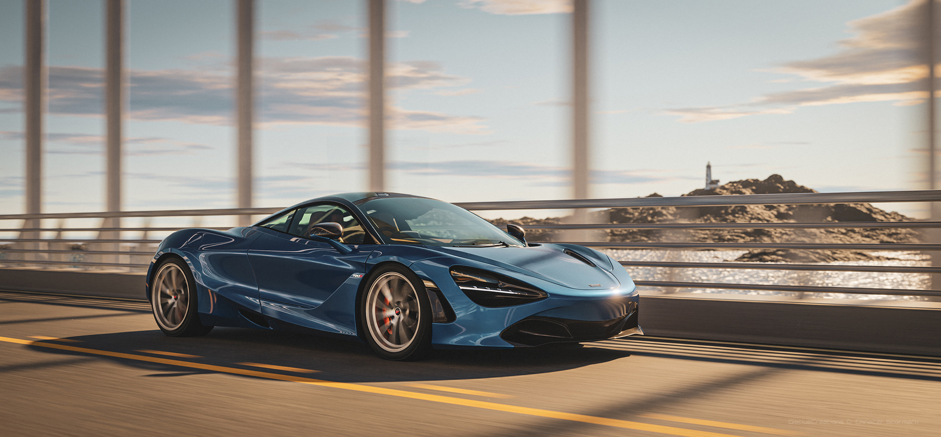 McLaren 720s，Christer Stormark，CGI scenario，Automobile design，Render，