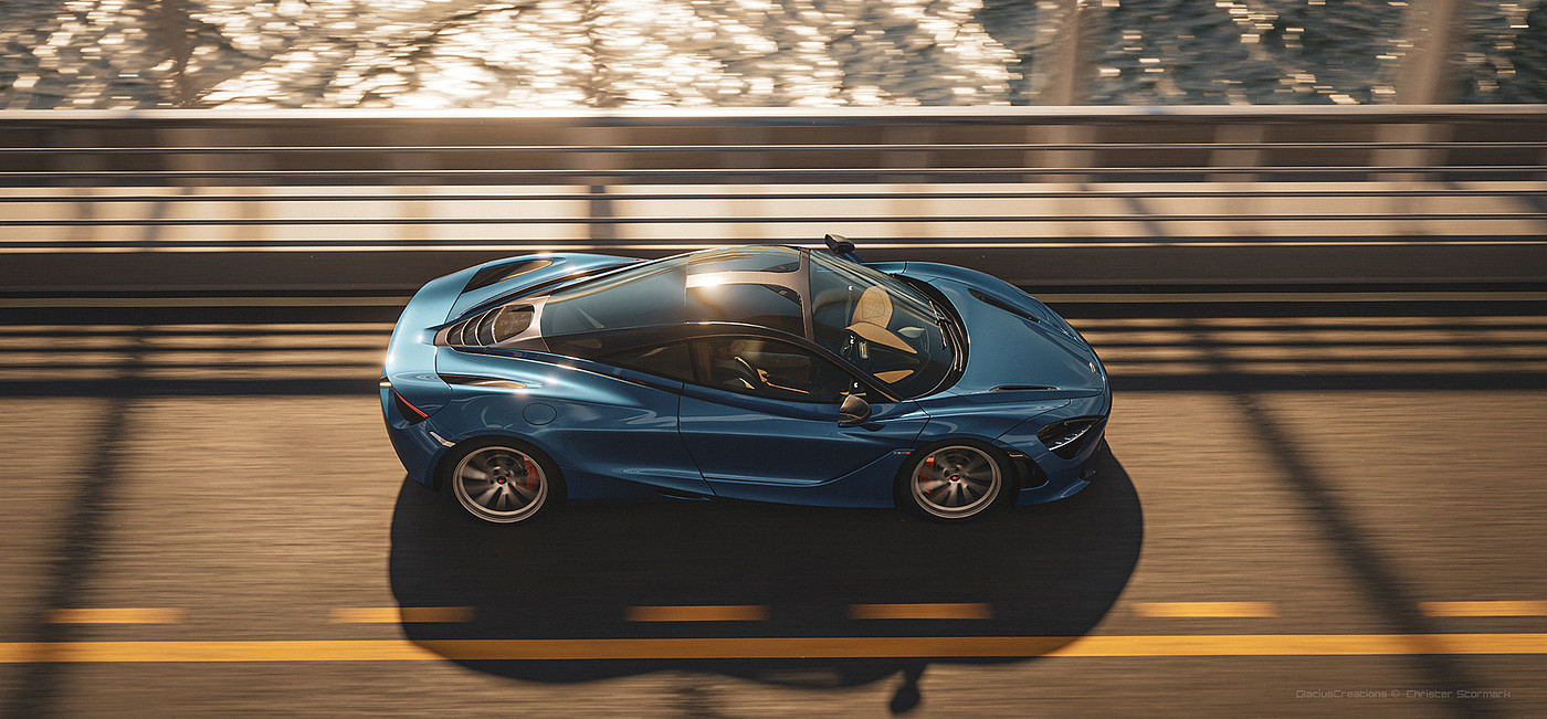 McLaren 720s，Christer Stormark，CGI scenario，Automobile design，Render，