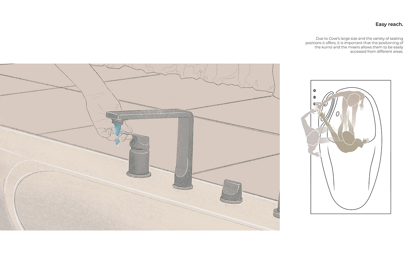 Özge Akça，bathtub，product design，natural，hammam culture in turkey，