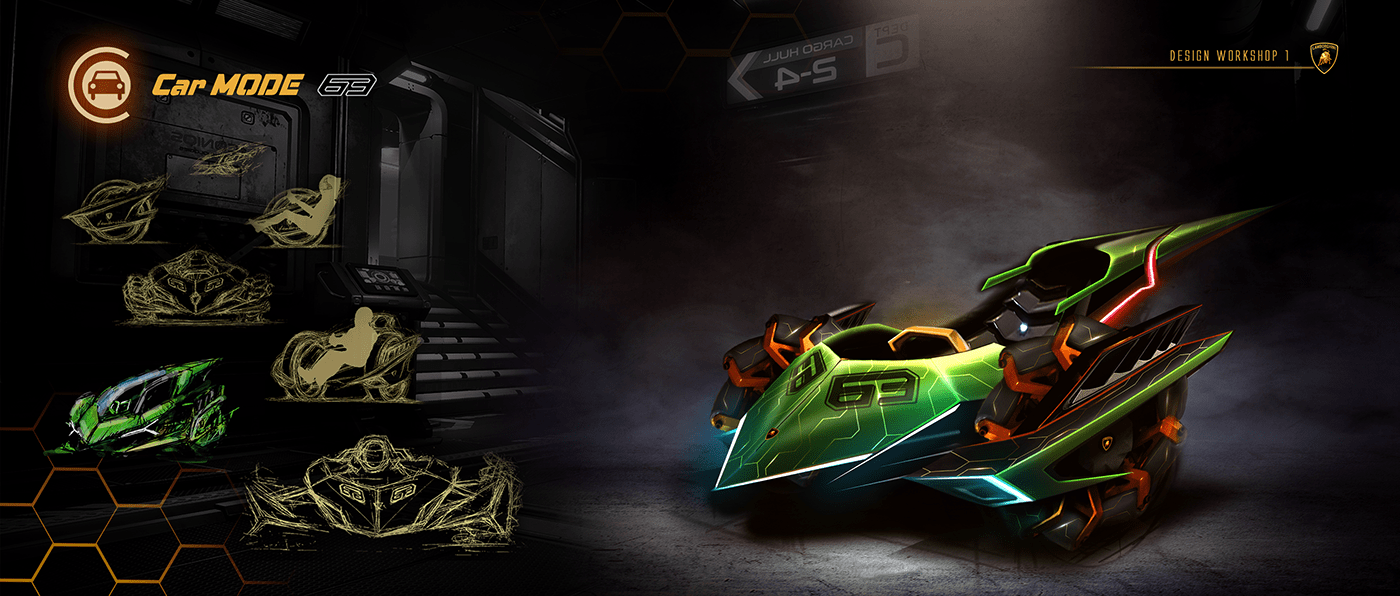 Karan Borah，Lamborghini，SPLIT，Lamborghini，Automobile design，conceptual design，