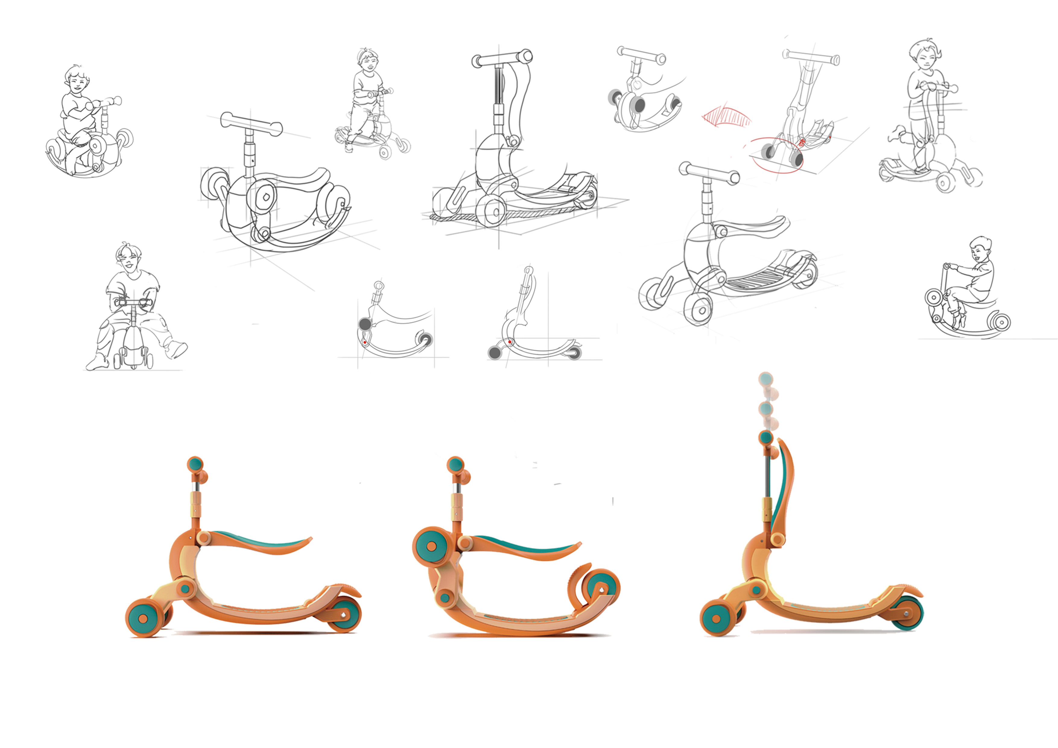 Scooter，children，Toys，multi-function，Balance car，Rocking car，