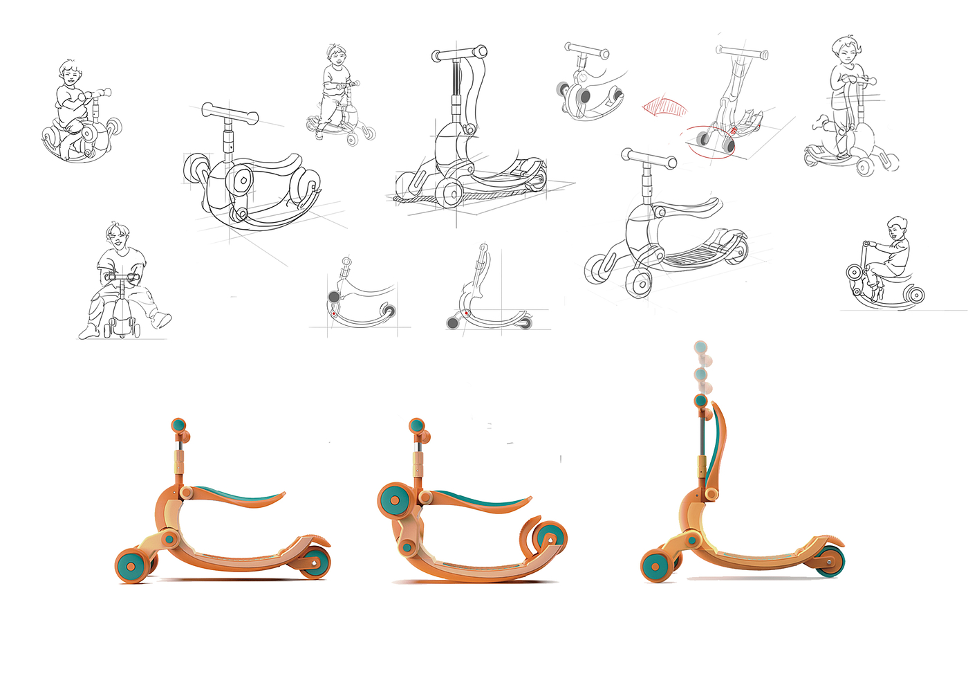 Scooter，children，Toys，multi-function，Balance car，Rocking car，