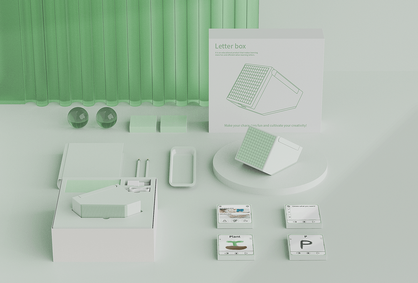 product design，teaching，mailbox，Letter box，education，product，language，