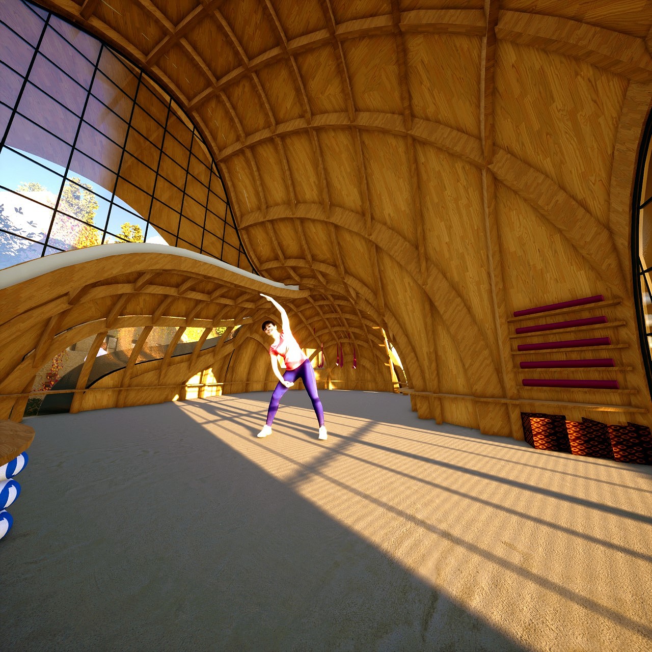 Architecture，yoga，house，