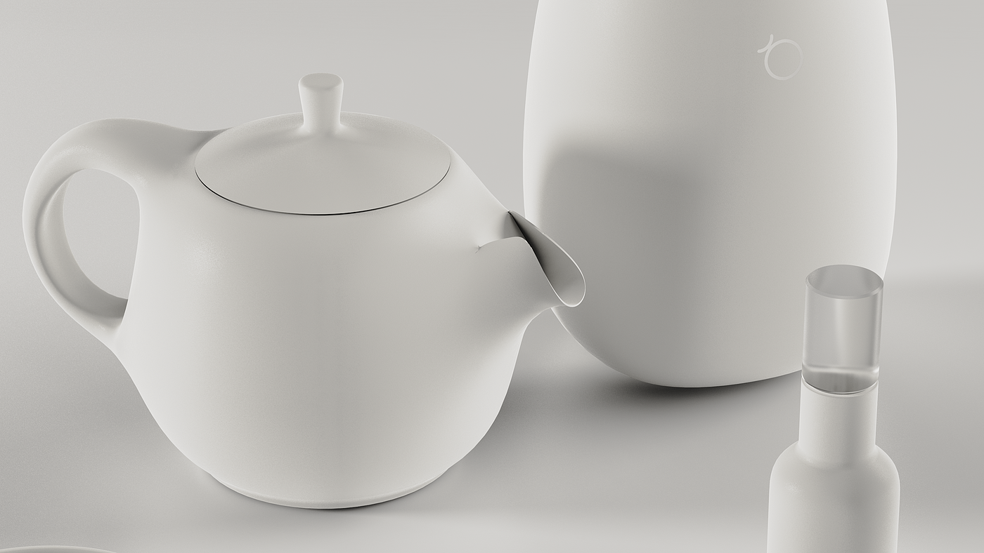 # Tea set design，# Year of Rabbit Theme，