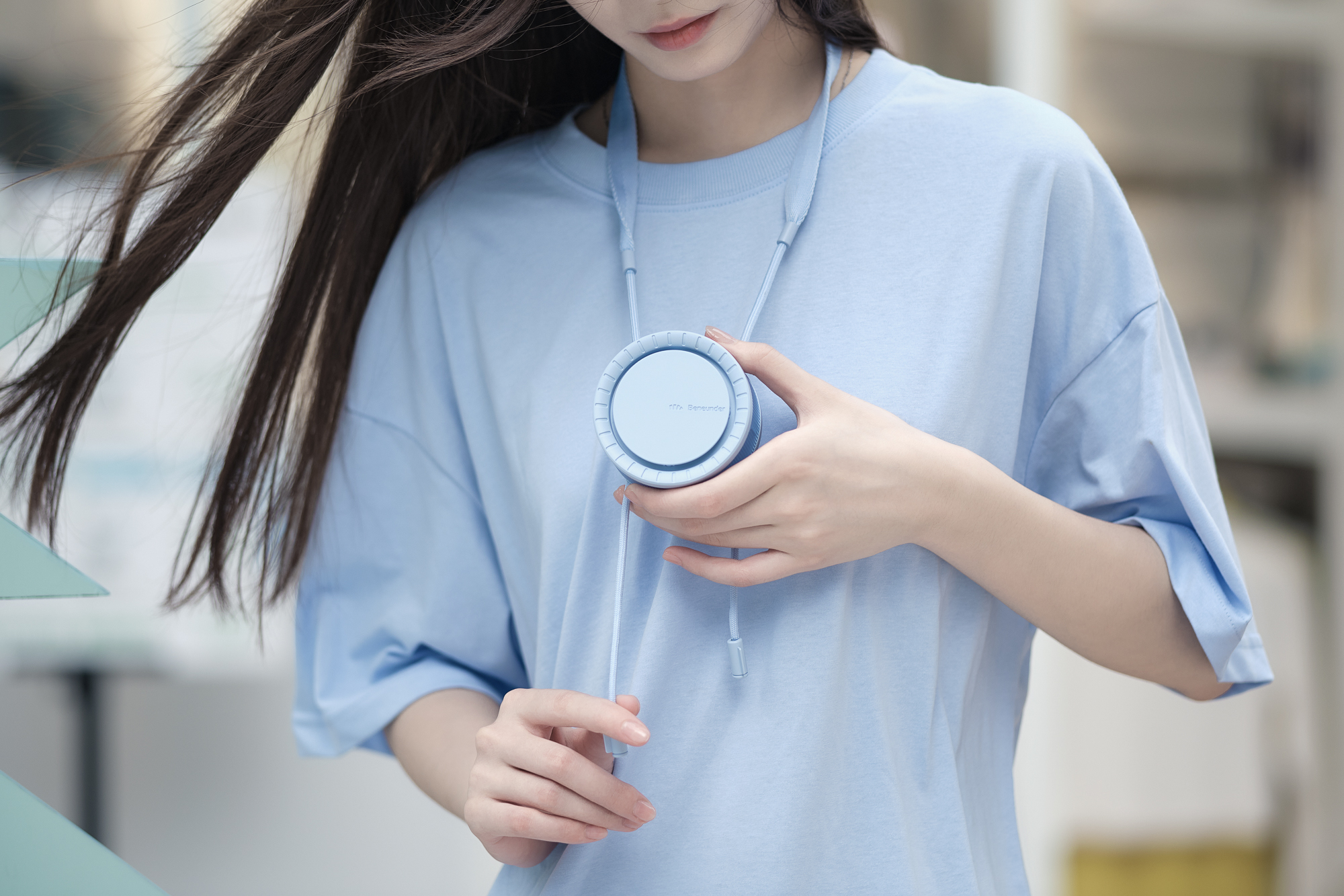 BANANAUNDER，halter ，Fan，Hanging neck fan，