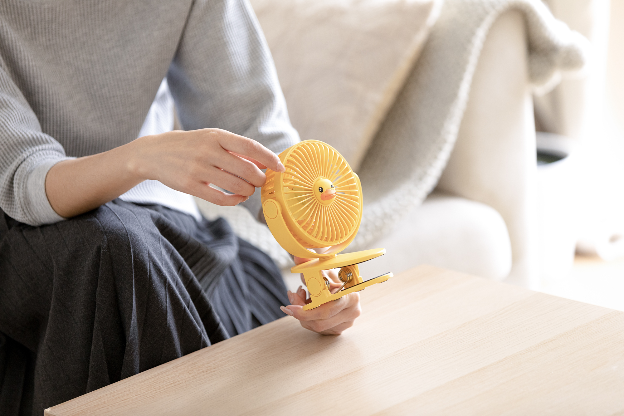 Several elements，Yellow duck，Clip，Fan，