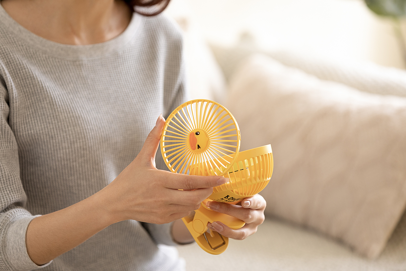 Several elements，Yellow duck，Clip，Fan，