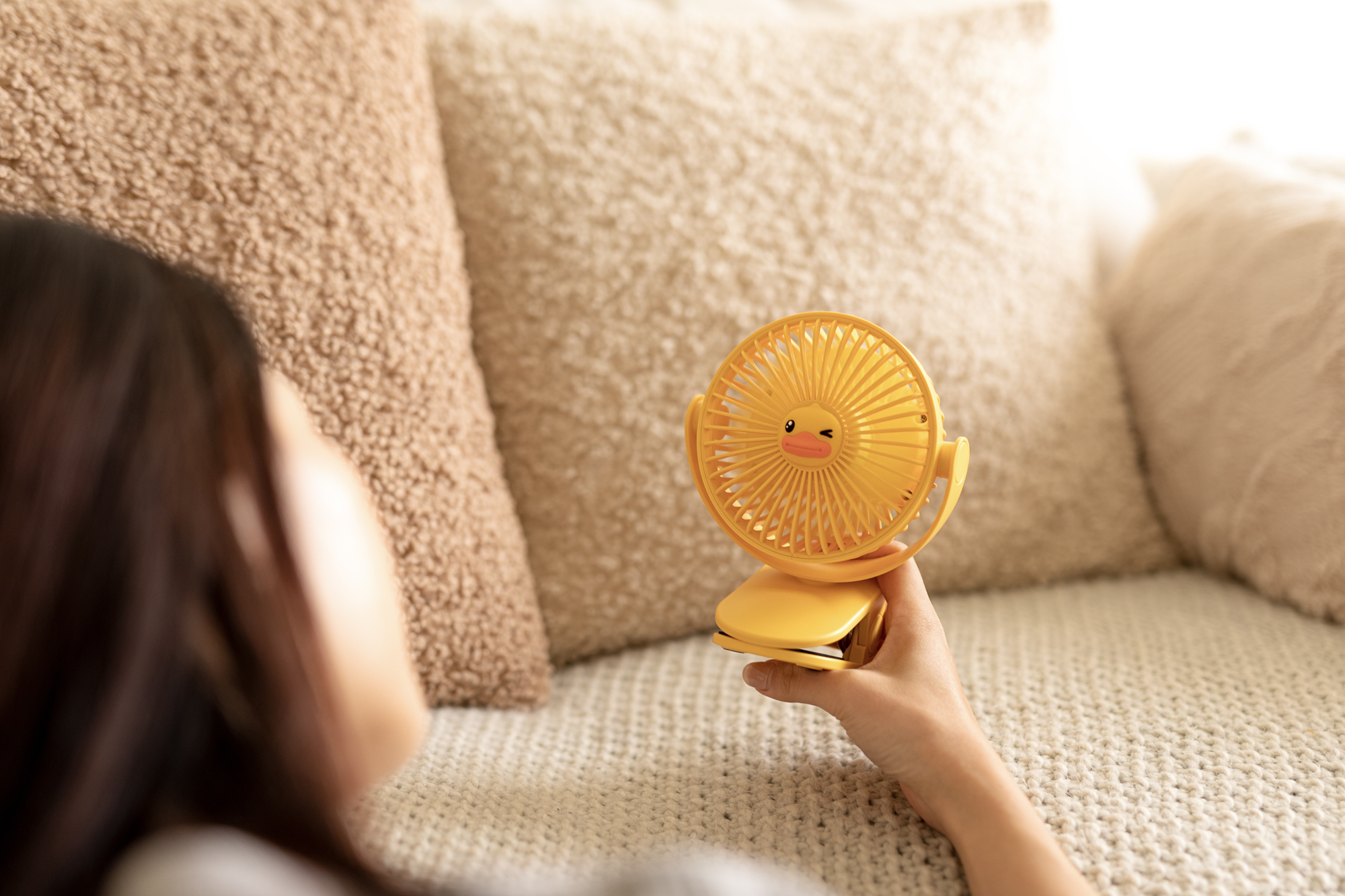 Several elements，Yellow duck，Clip，Fan，