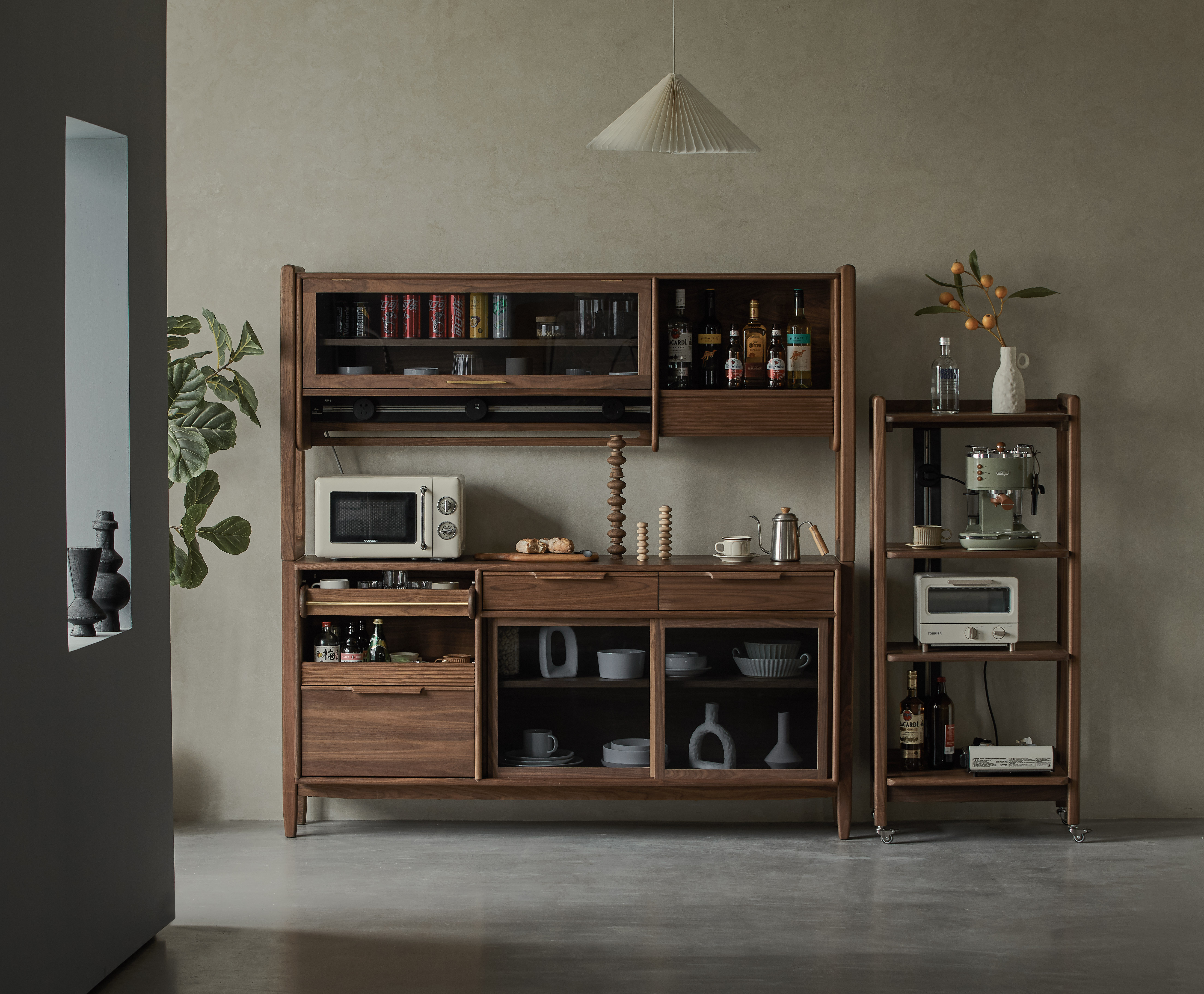 furniture design ，Sideboard，Black walnut，