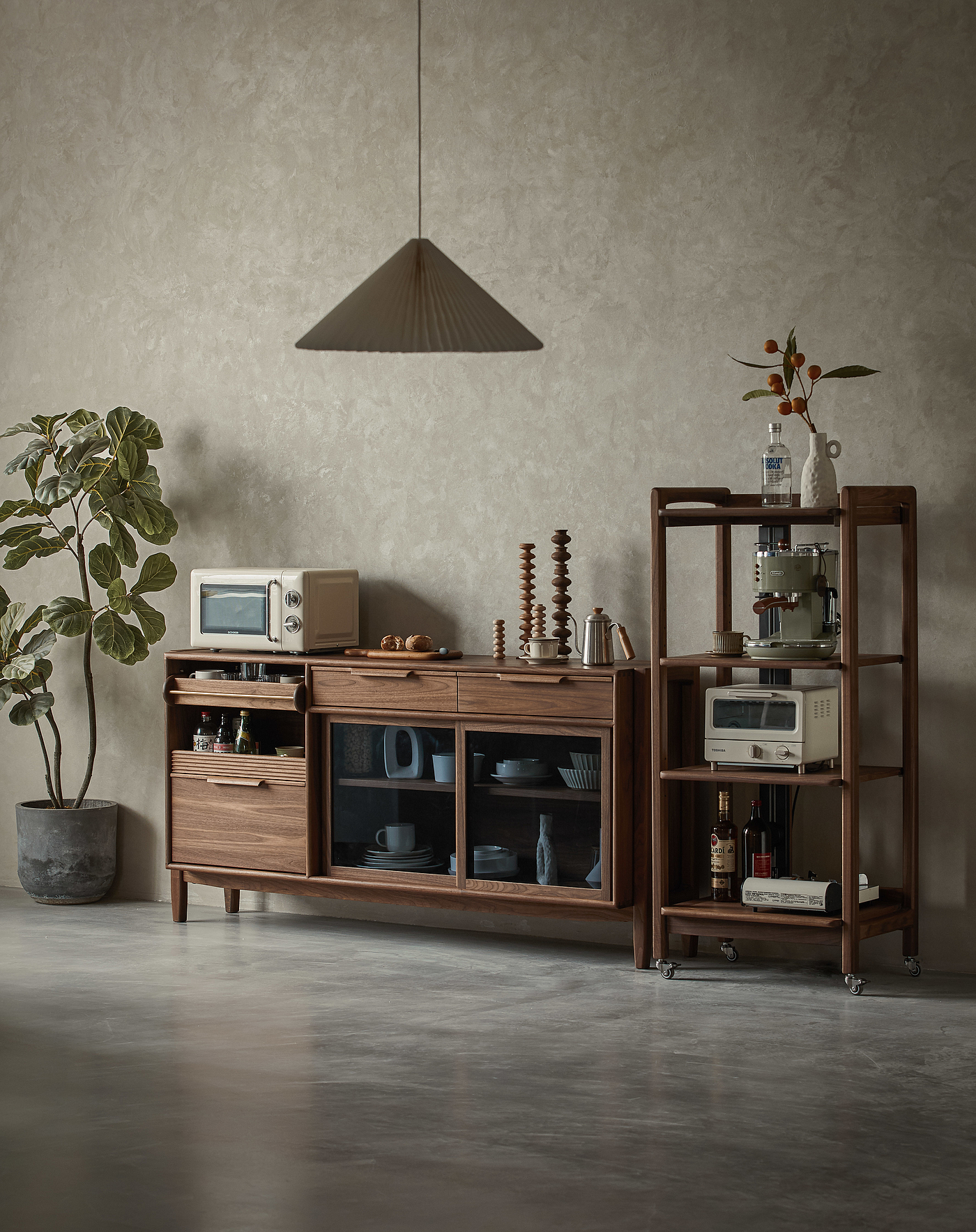 furniture design ，Sideboard，Black walnut，