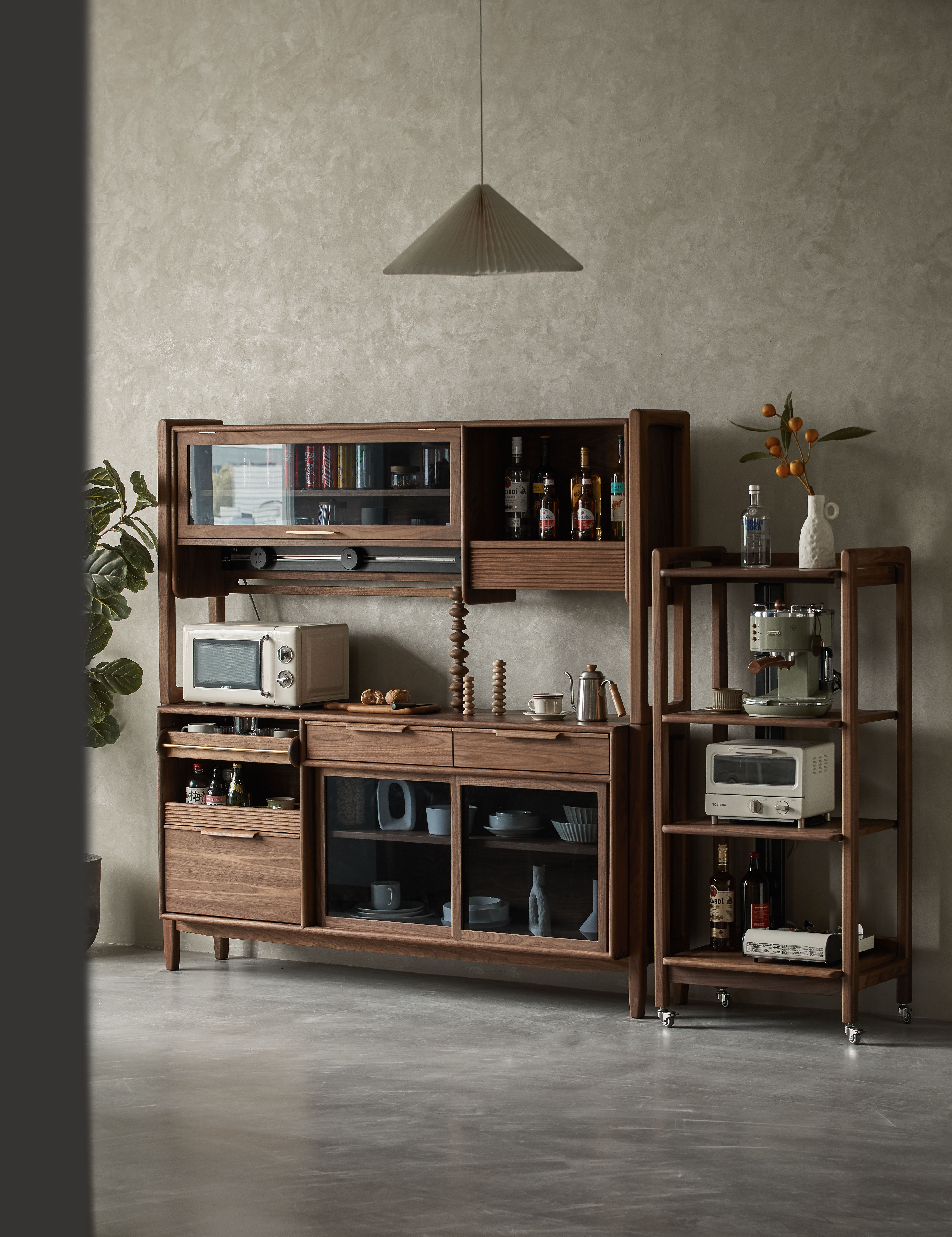 furniture design ，Sideboard，Black walnut，