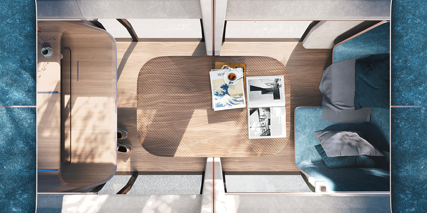 audi，Double decker car，Futurism，conceptual design，