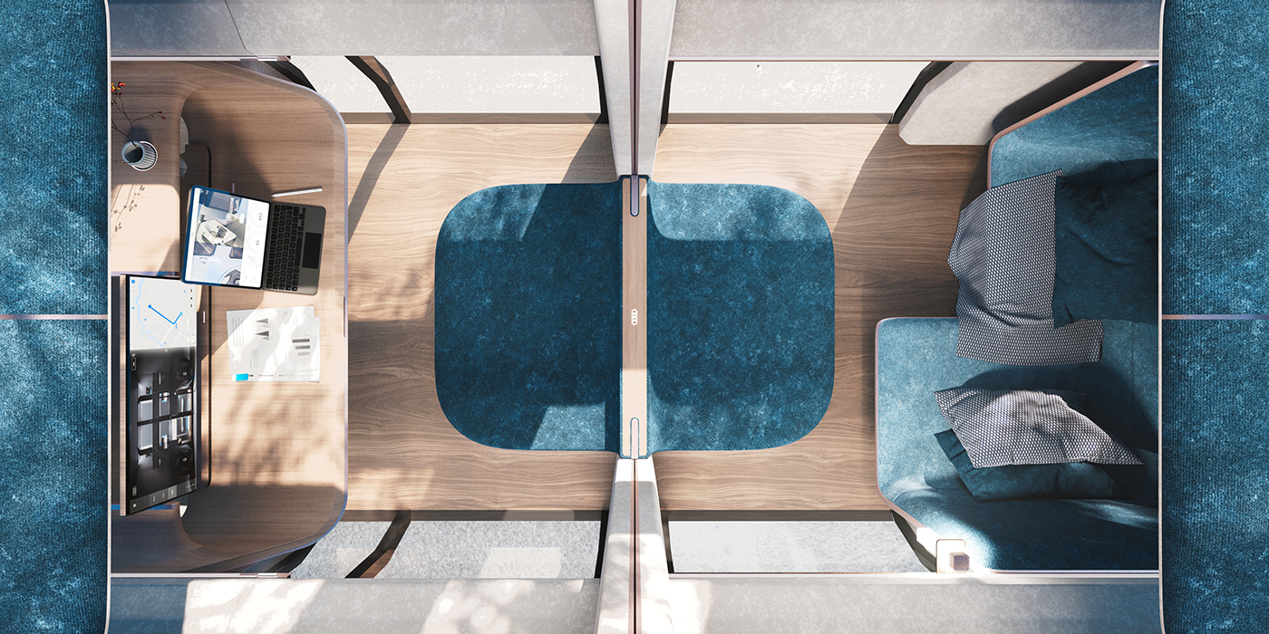 audi，Double decker car，Futurism，conceptual design，