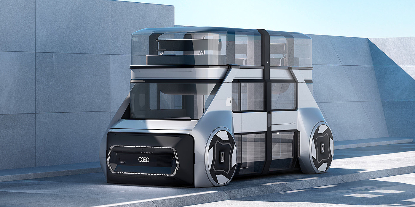 audi，Double decker car，Futurism，conceptual design，