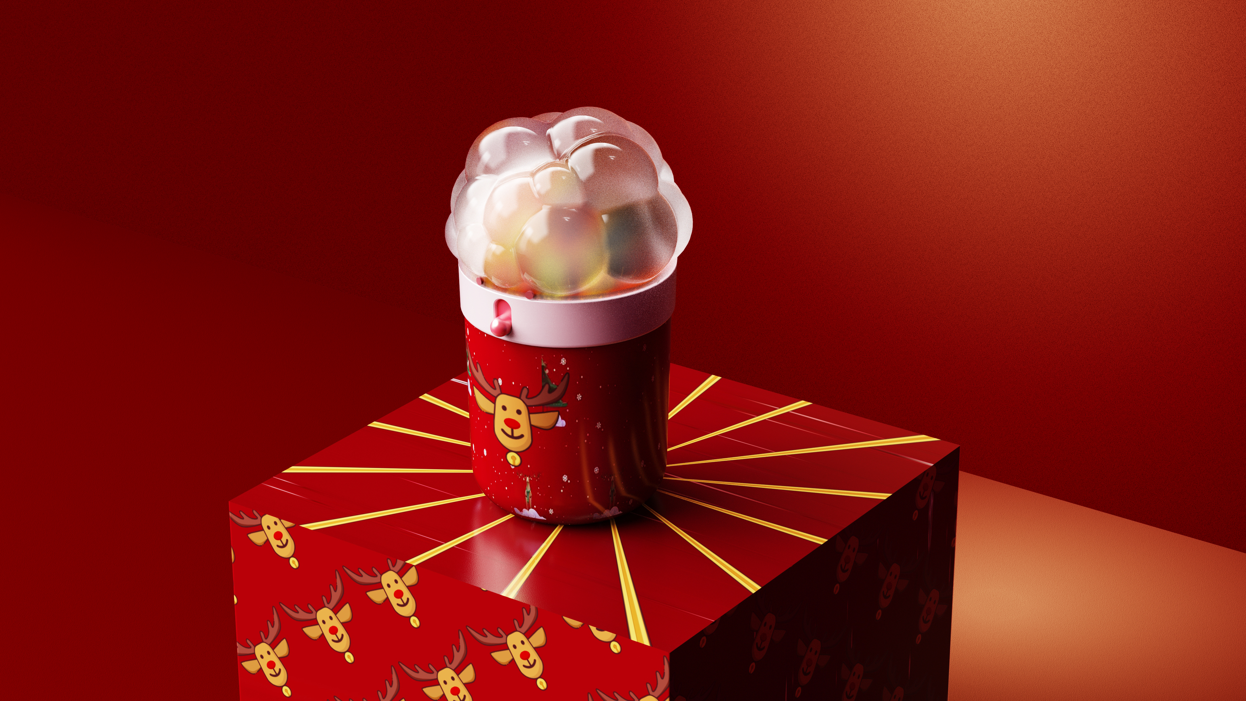 daily expenses，Water cup，Explosive head，to shout，Christmas style，Bubble，