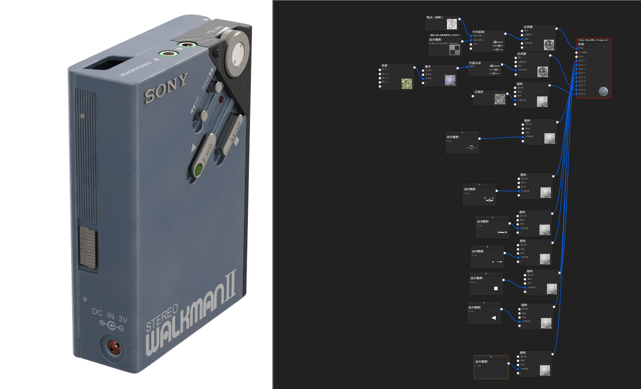 Retro，Make old，Wear，radio，Keyshot exercise，