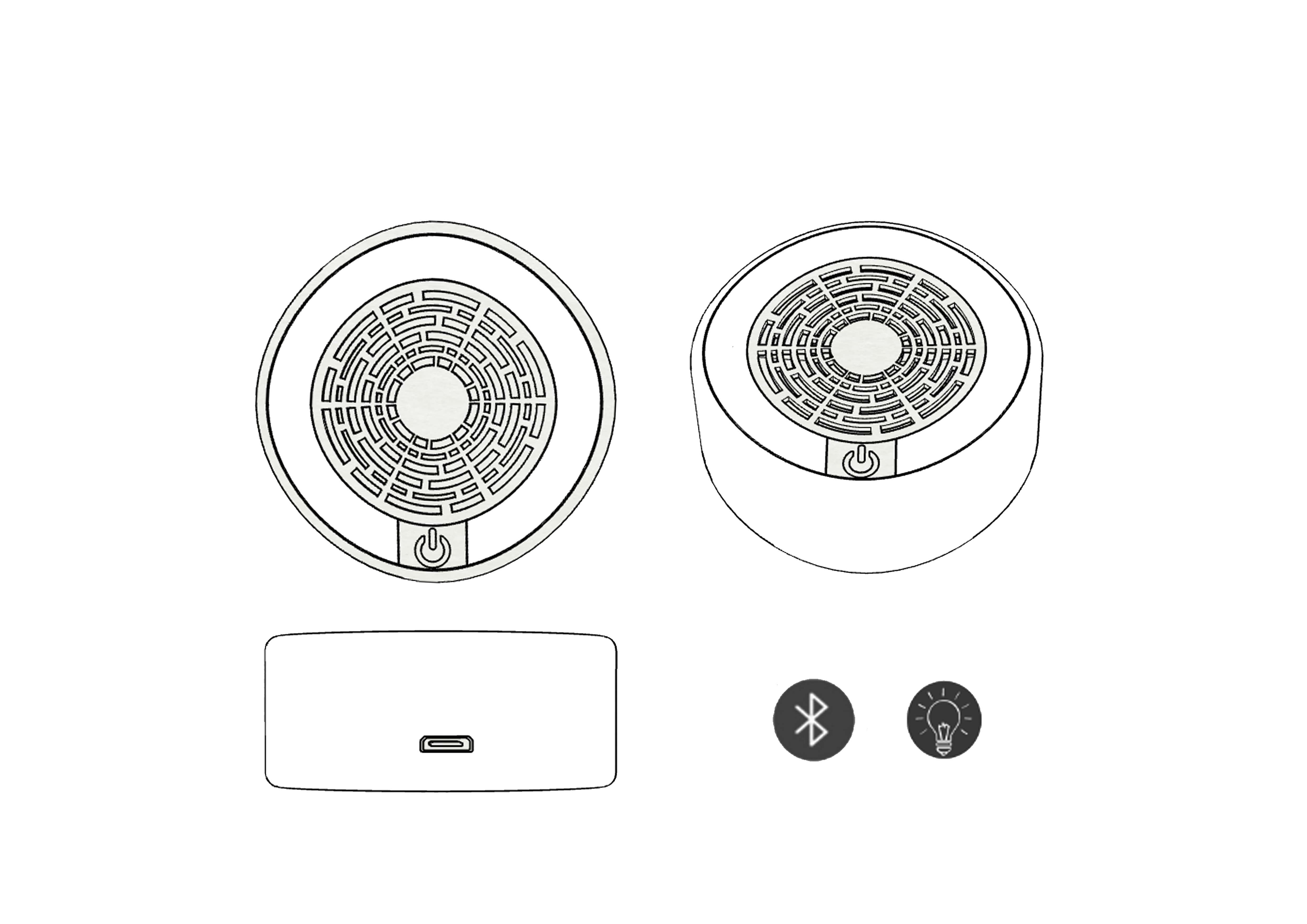 Bluetooth audio，Night light，Dimming night light，