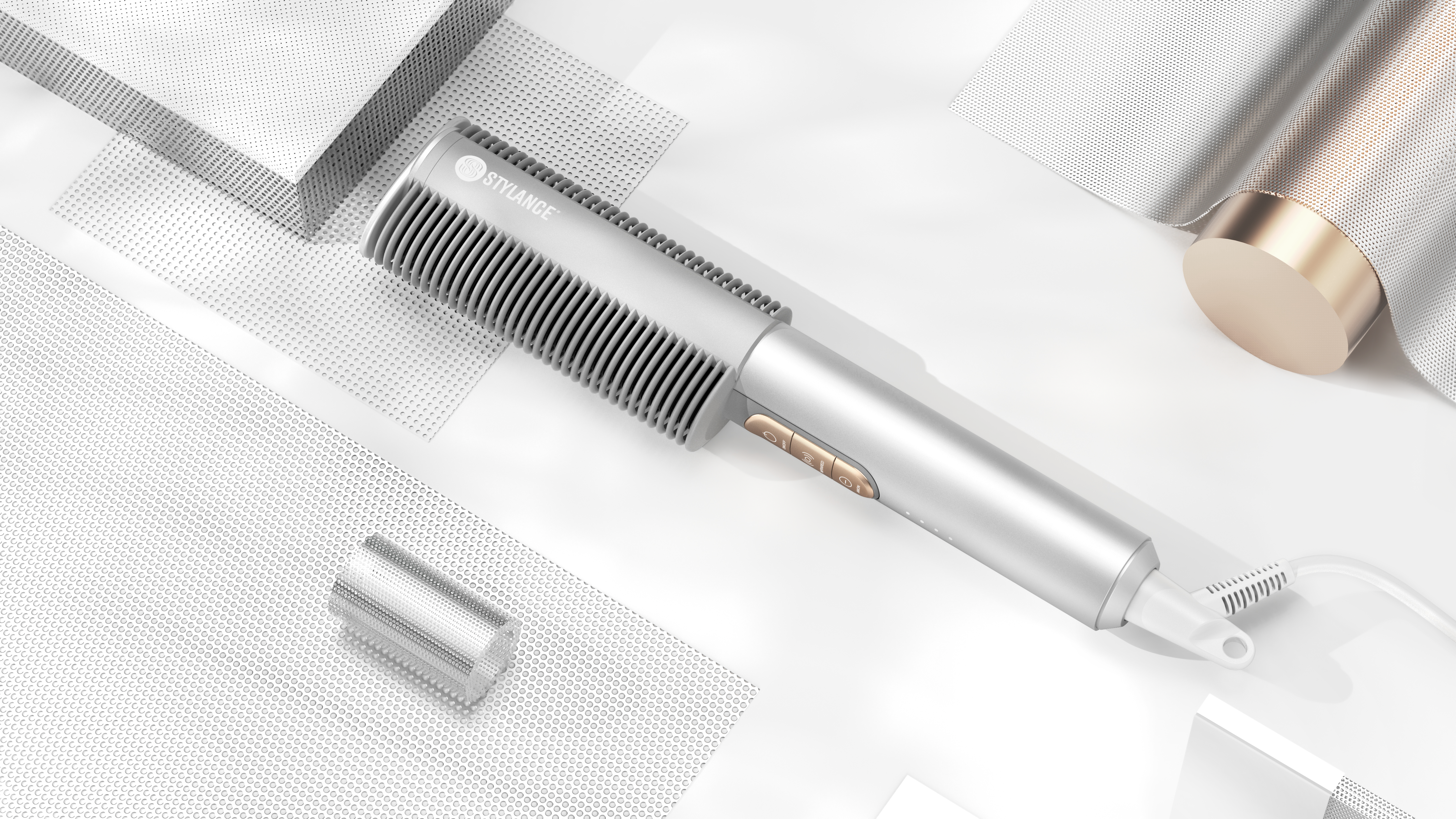 product design，Appearance design，Structural design，Visual communication，Hair curler，hair straightener，Straight hair comb，Heat comb，