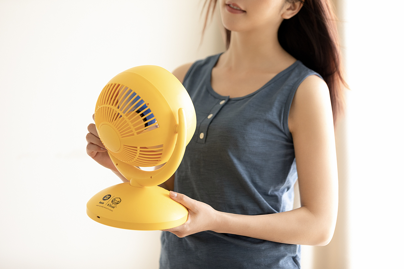 Yellow duck，Fan，