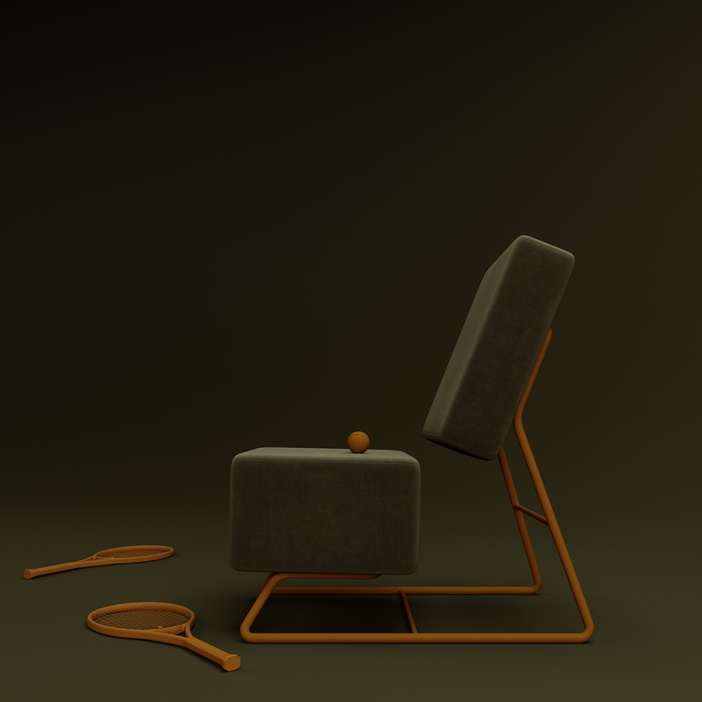 chair，Home Furnishing，furniture，blackish green，Minimalist，