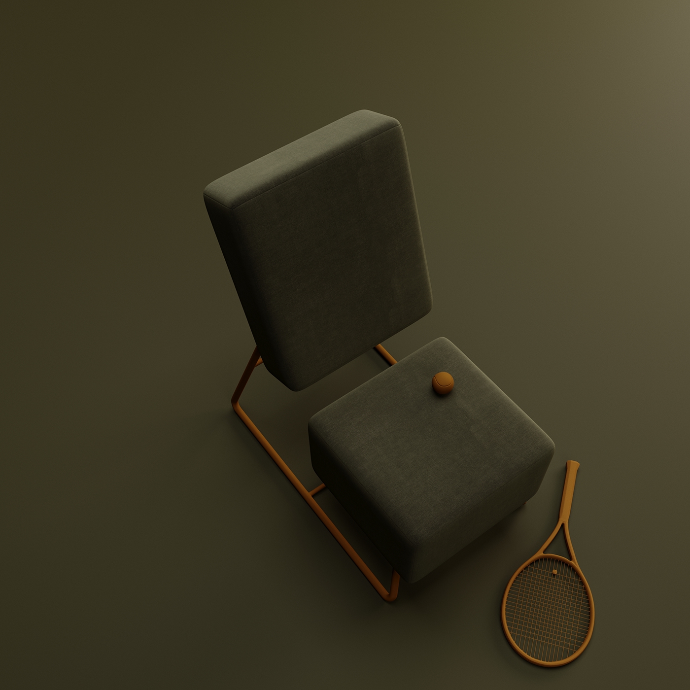 chair，Home Furnishing，furniture，blackish green，Minimalist，