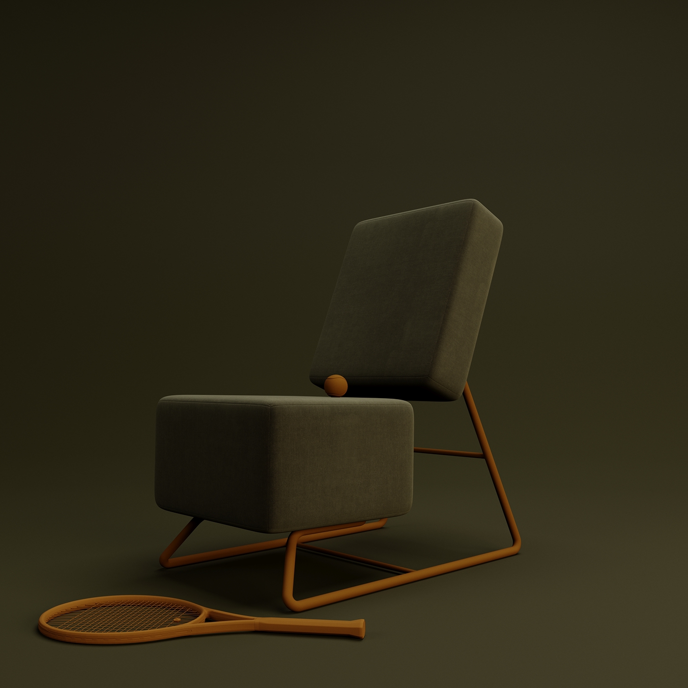 chair，Home Furnishing，furniture，blackish green，Minimalist，