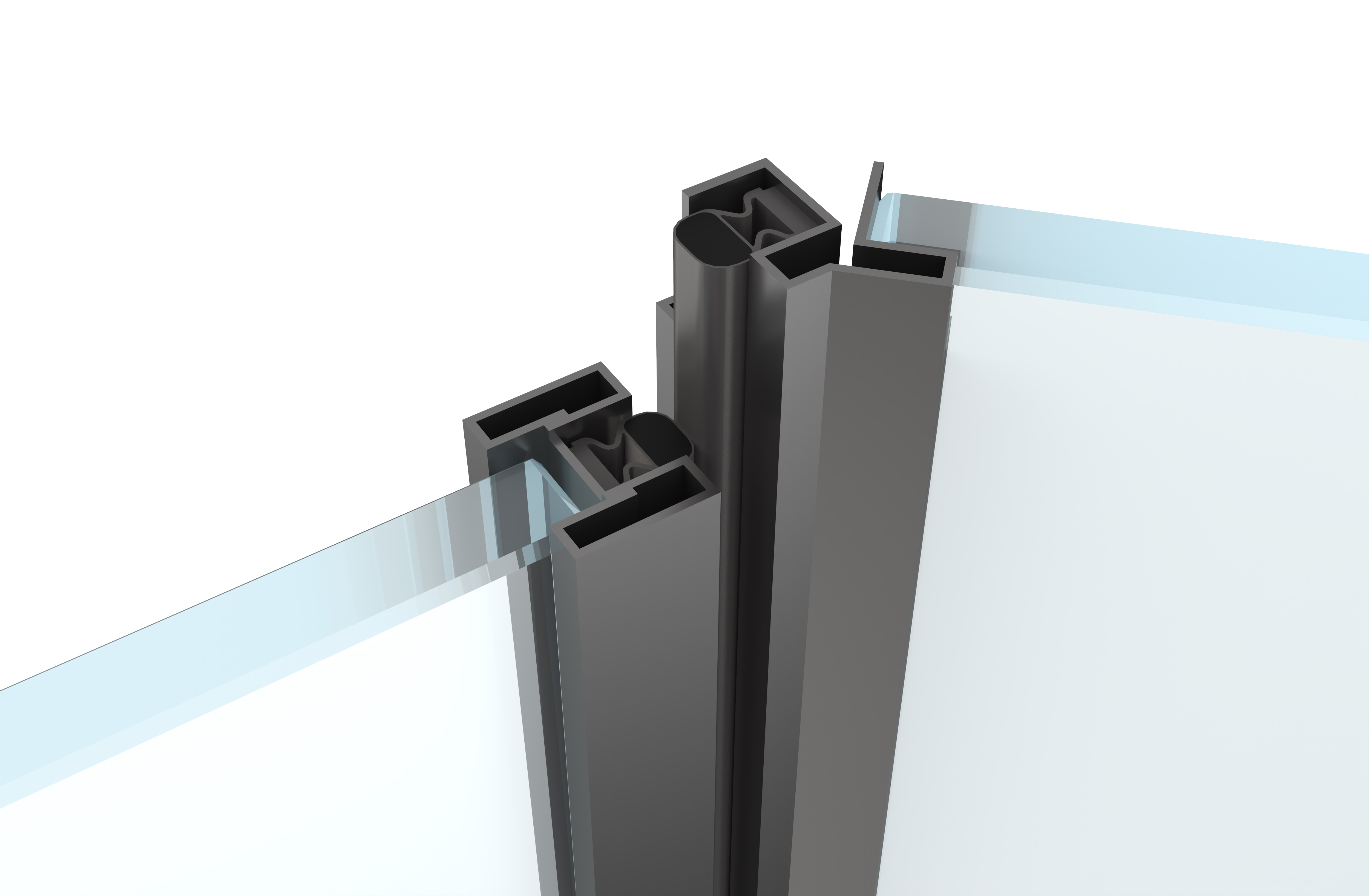 Narrow frame, full frame design, diamond shower room，