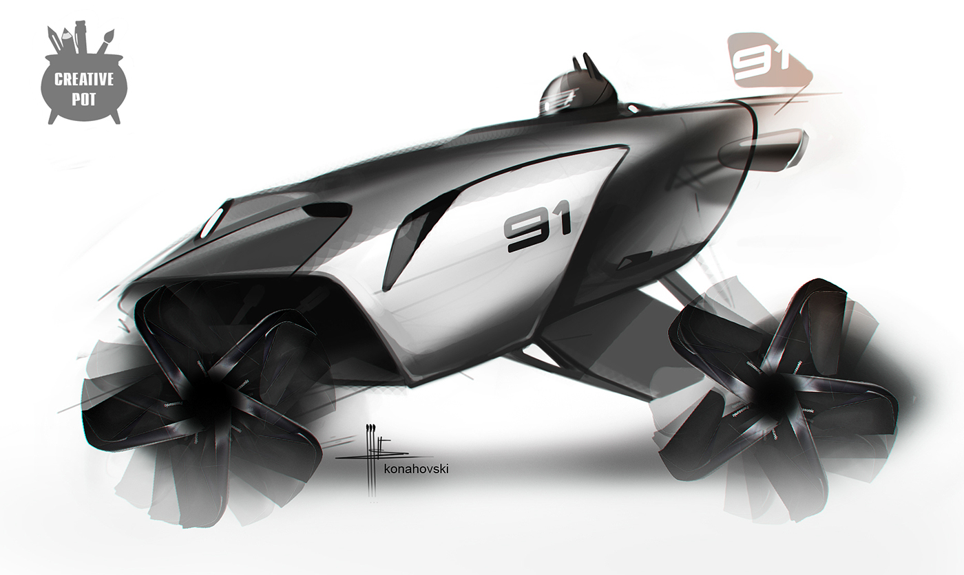 Hand drawn，painting，ps，Ubee ，automobile，racing，