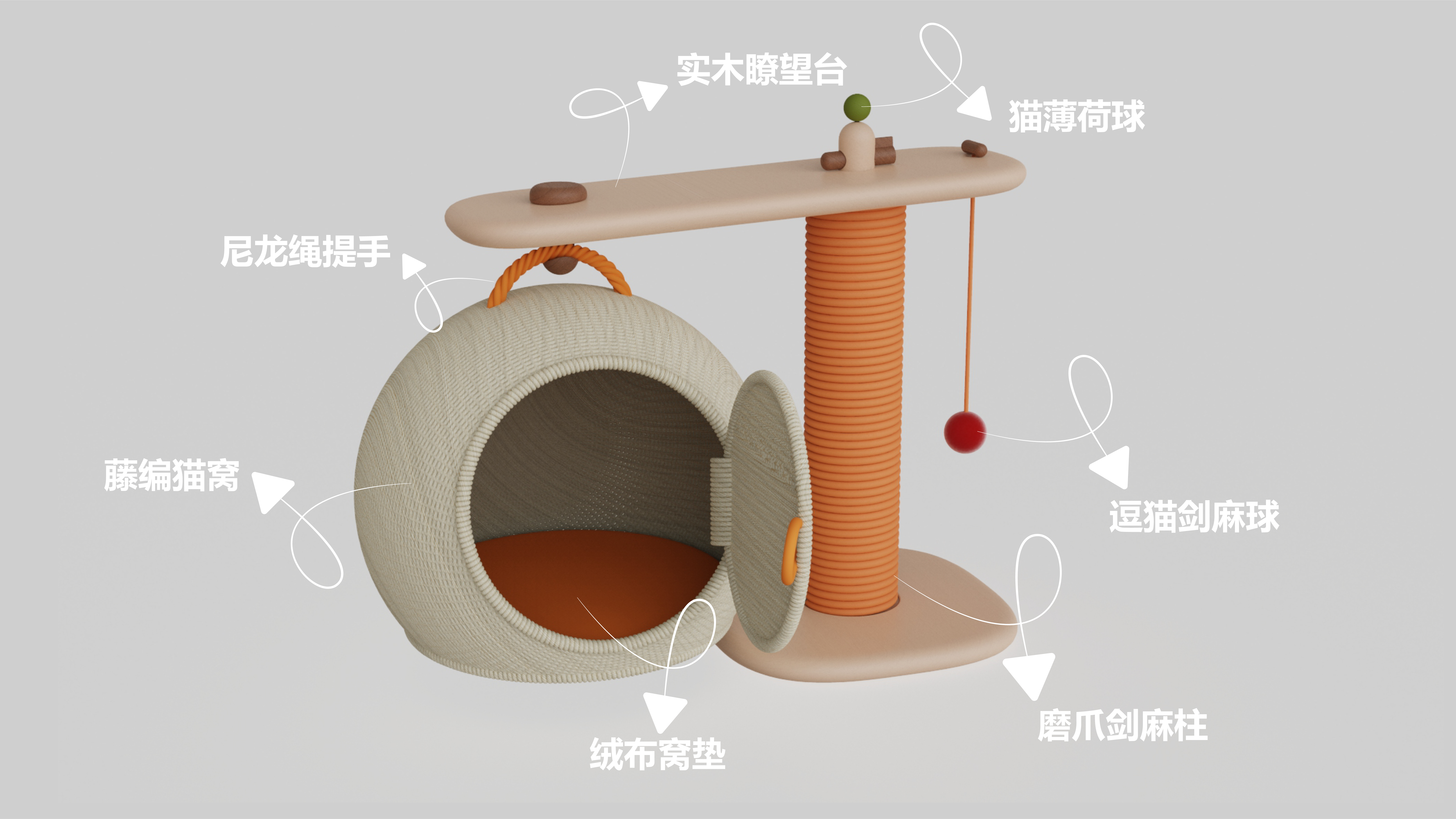 Pet Supplies & Pet，Cat climbing frame，Sisal column，Home Furnishing，