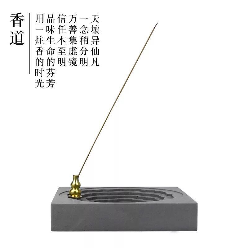 Concrete home decoration cement incense inserting device，