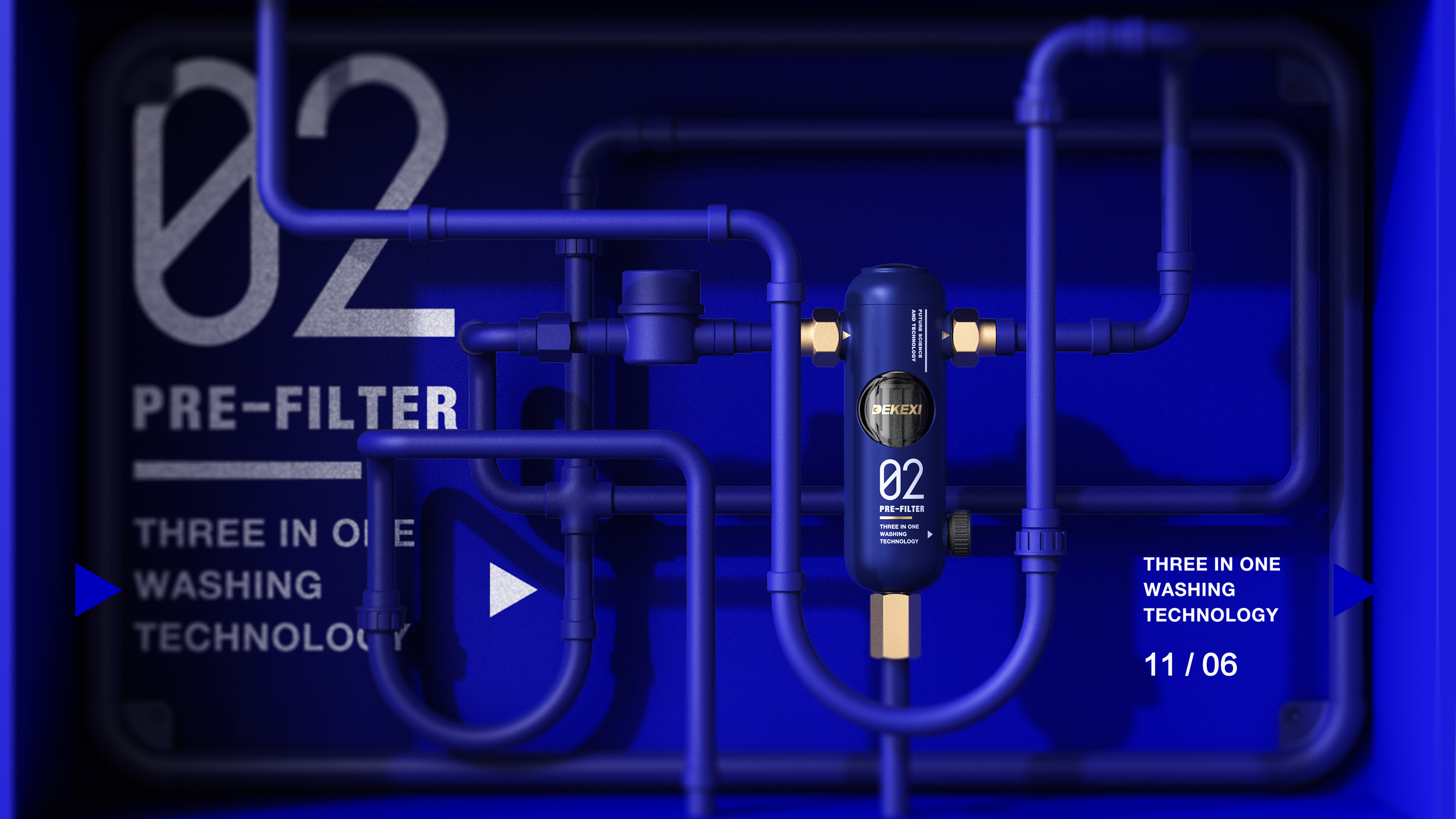 Water purifier，Clean faucet，Kitchen appliances，industrial design，3d，