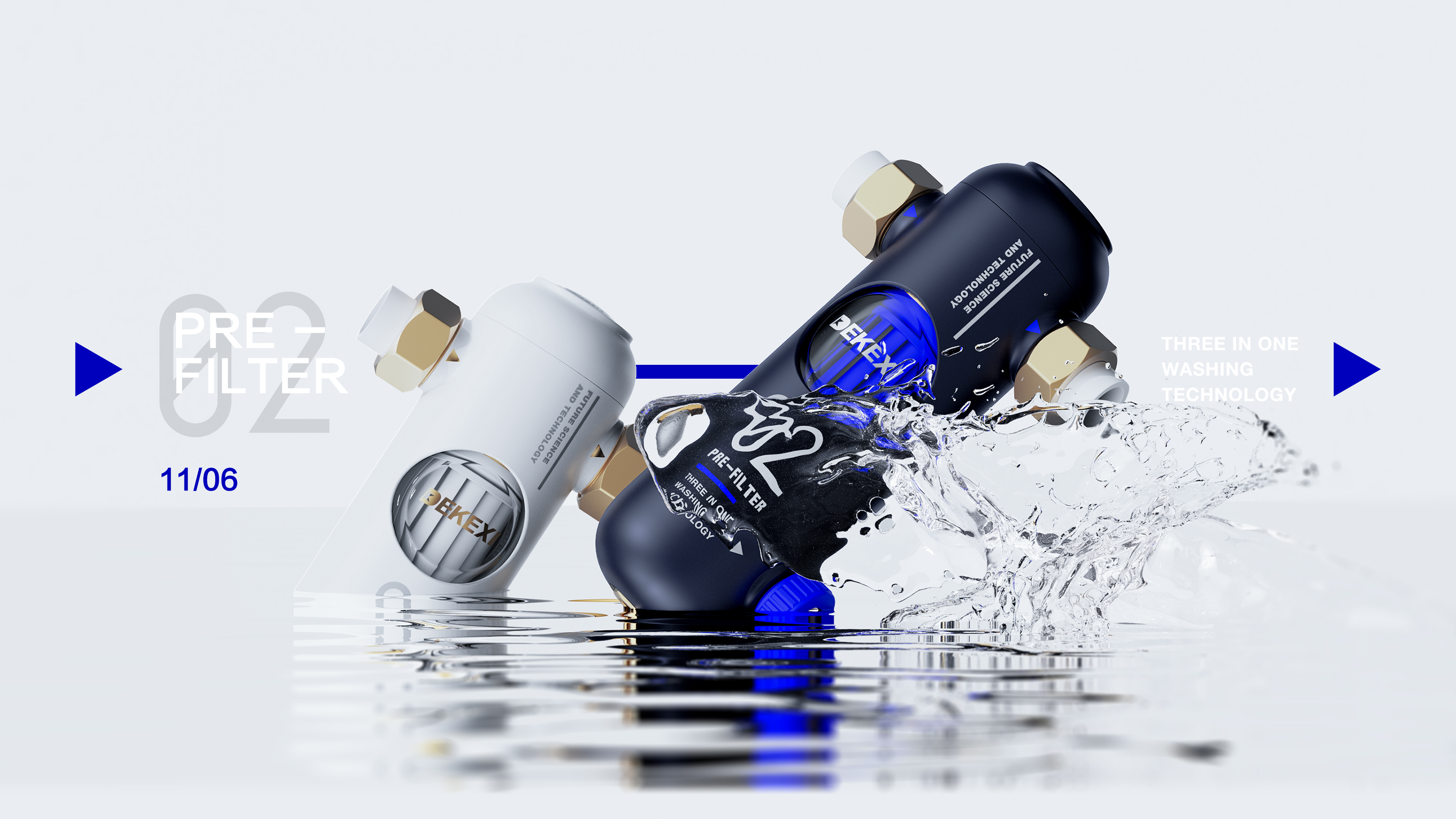 Water purifier，Clean faucet，Kitchen appliances，industrial design，3d，