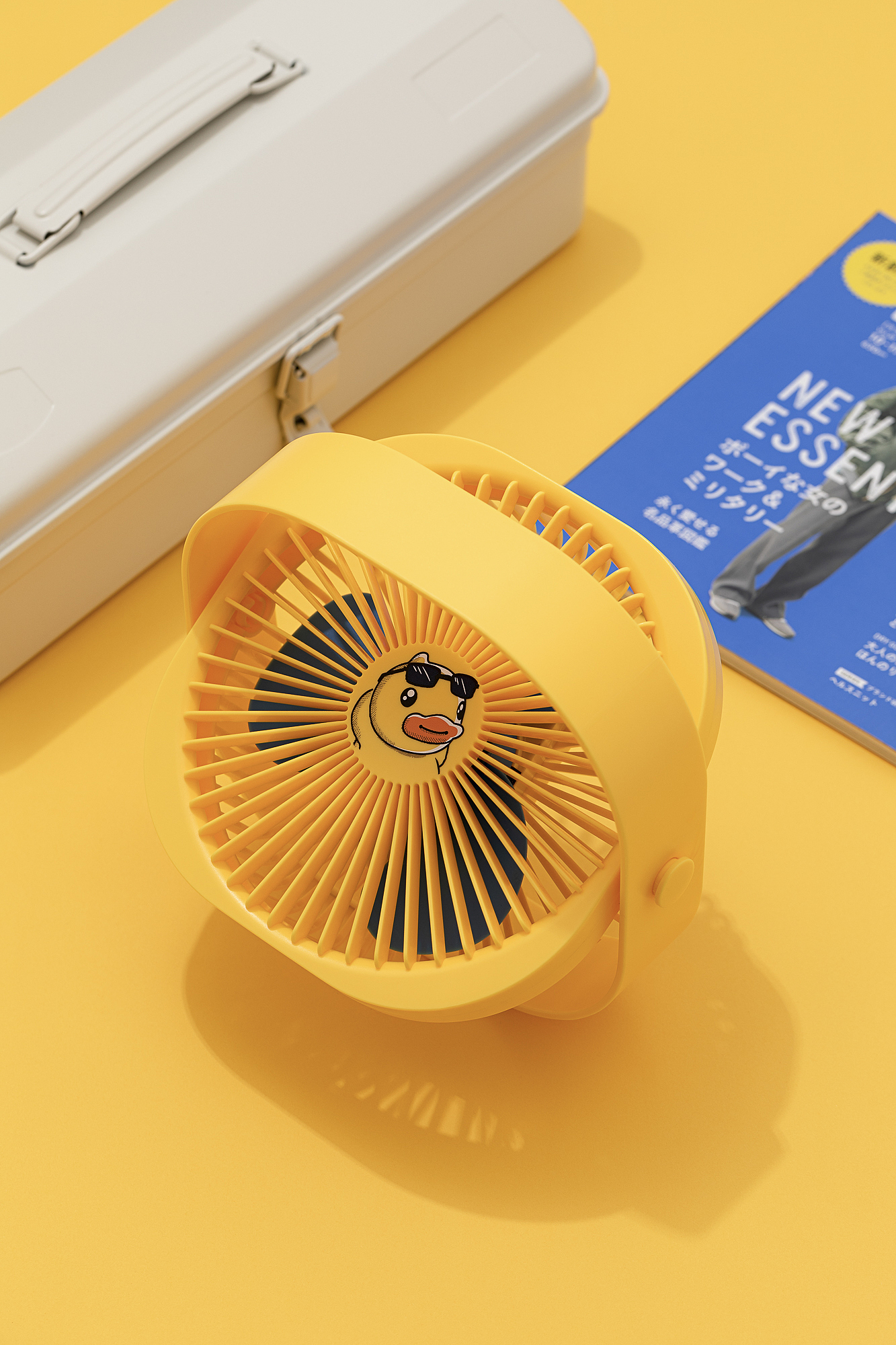 Yellow duck，vertical，Fan，