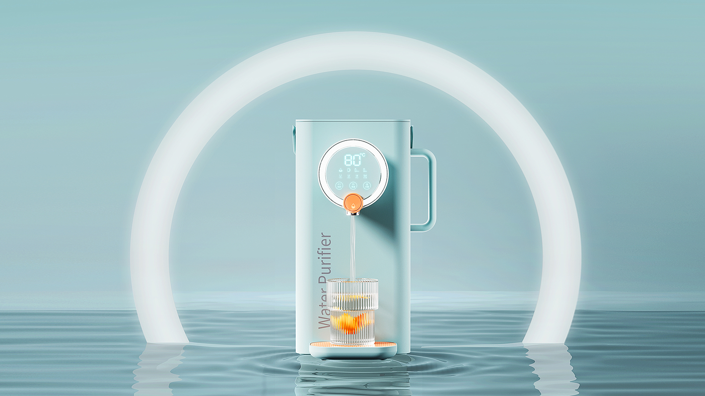 household electrical appliances，Water purifier，Instant hot water dispenser，Instant drinking machine，OR reverse osmosis water purifier，Kitchen appliances，industrial design，
