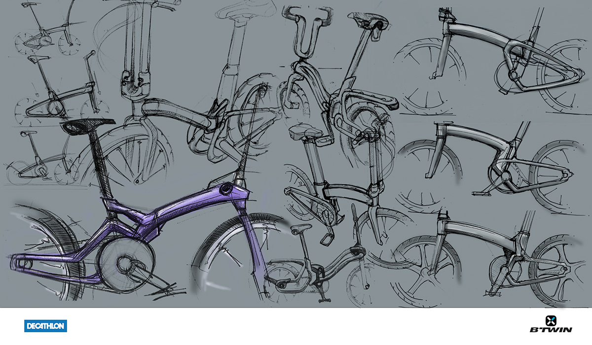 industrial design，vehicle，Bicycle，BTWIN TILT，Decathlon ，