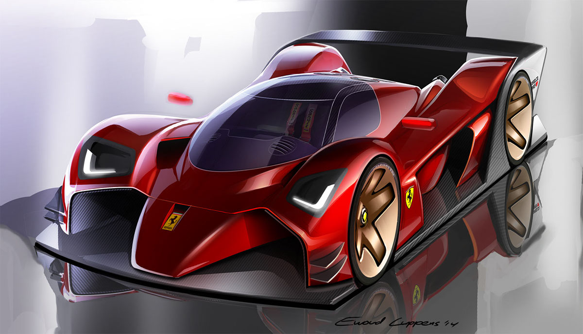 Hand drawn，vehicle，racing，industrial design，