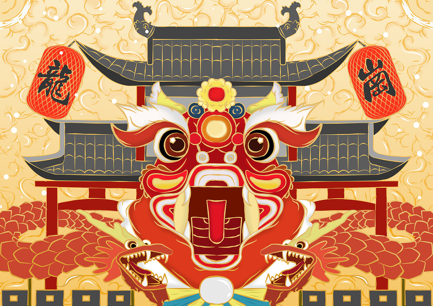 plane，Intangible cultural heritage，Illustration，National tide，