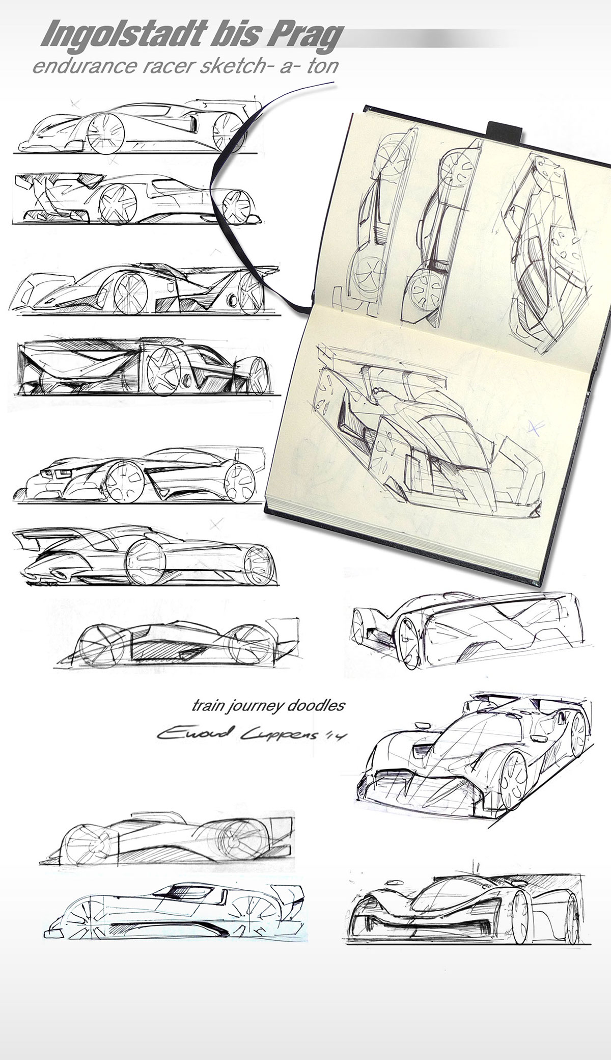 Hand drawn，vehicle，racing，industrial design，